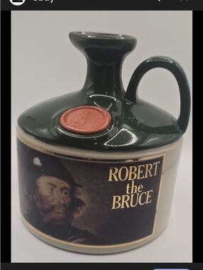 Robert the Bruce Ceramic Decanter with Dark Green NIB